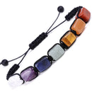 Classic 7 Chakra Energy Bracelet – Natural Volcanic Stone Yoga Meditation Jewelry