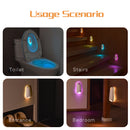 Toilet Night Light With Motion Sensor – RGB 7-Color Changing LED Bowl Light