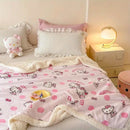 Hello Kitty Plush Reversible Fleece Blanket – Double-Layered Cozy Throw