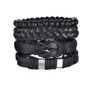 Braided Leather Wrap Bracelet for Men – Vintage Beaded Tribal Wristband with Charms