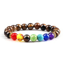 Classic 7 Chakra Energy Bracelet – Natural Volcanic Stone Yoga Meditation Jewelry
