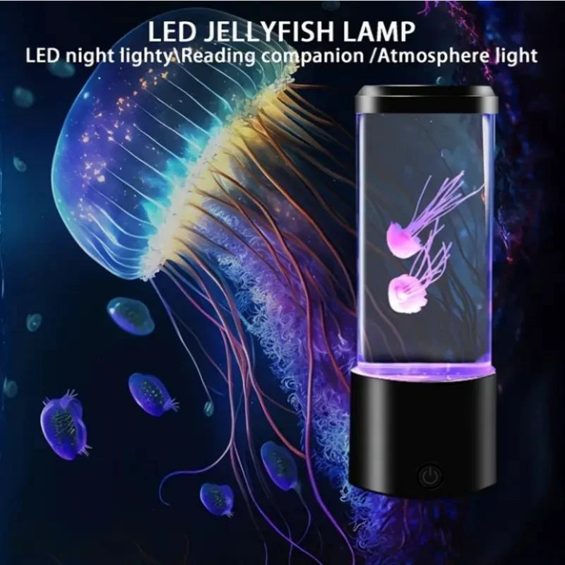 Jellyfish Lava Lamp 7-Color  – Aquarium Night Light for Home, Bedroom, and Desktop Decoration Gift