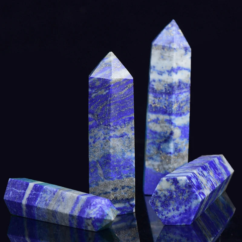 Natural Stone Crystal Point Wand – Rose Quartz, Amethyst, Obsidian & More – Reiki Healing & Home Décor
