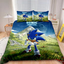 Cartoon 3pcs Duvet Cover Sonic The Hedgehog Kids Bedding Set Comforter Cover Set for Bedroom Decor Teens Children Gifts