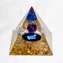 Natural Crystal Energy Pyramid – Peridot & Amethyst Reiki Healing Chakra Decor