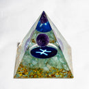 Natural Crystal Energy Pyramid – Peridot & Amethyst Reiki Healing Chakra Decor