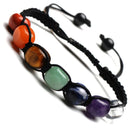 Classic 7 Chakra Energy Bracelet – Natural Volcanic Stone Yoga Meditation Jewelry