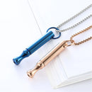 Stainless steel breathing necklace for mindfulness and anxiety-relief