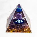 Natural Crystal Energy Pyramid – Peridot & Amethyst Reiki Healing Chakra Decor