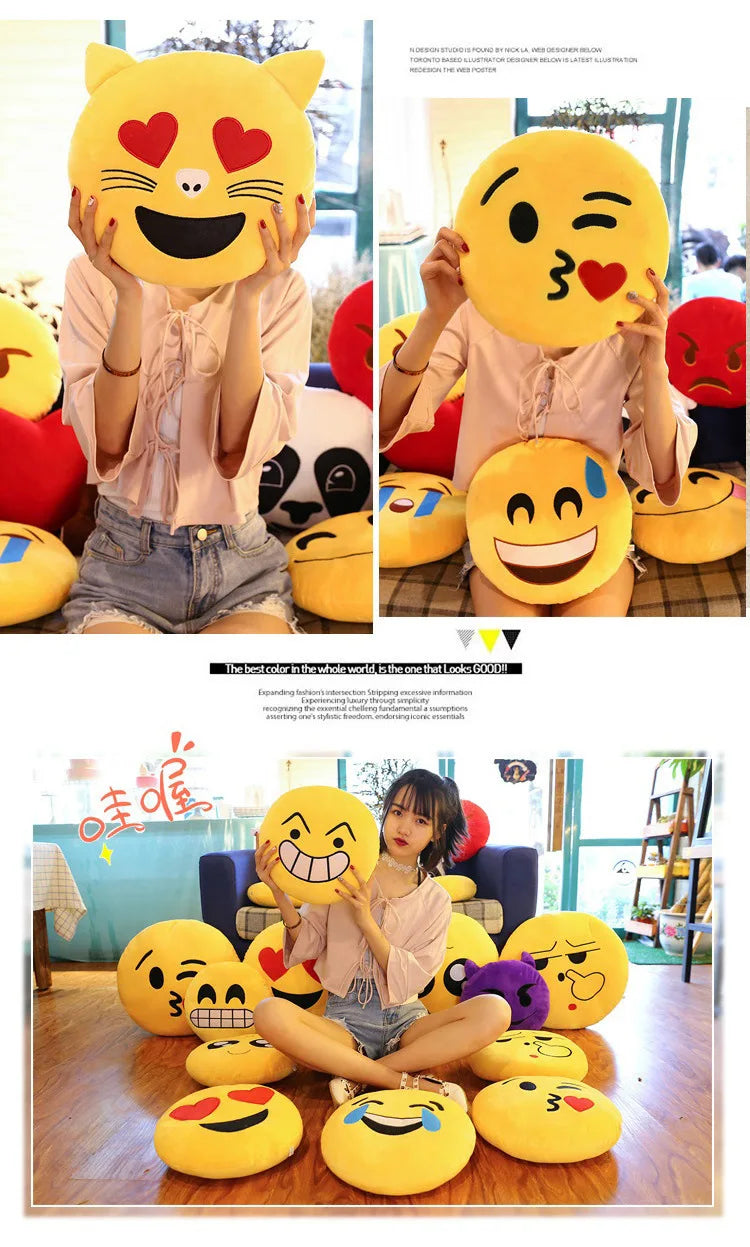Cute Plush Napping Pillow – Funny Face Emotional Cushion for Kids & Adults-32cm