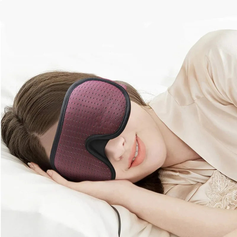 3D Contoured Sleep Mask – Ultra-Soft Padded Eye Cover for Travel & Relaxation