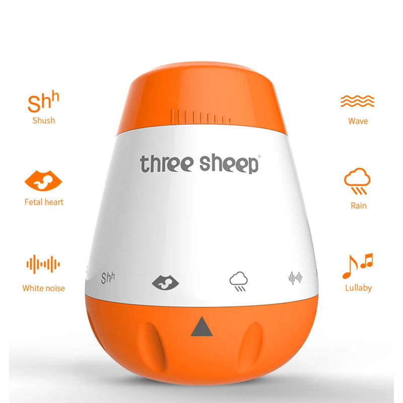 Baby White Noise Machine with Smart Voice Sensor, 6 Soothing Sounds, Rechargeable & Portable