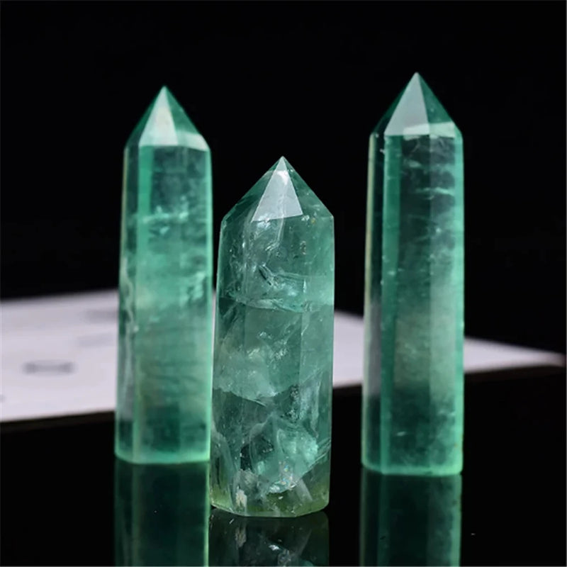 Natural Stone Crystal Point Wand – Rose Quartz, Amethyst, Obsidian & More – Reiki Healing & Home Décor