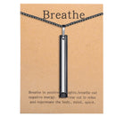 Stainless steel mindful breathing necklace – anxiety relief and meditation tool