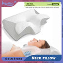 Sleep memory pillow butterfly memory foam neck pillow for cervical support, side and stomach sleeper