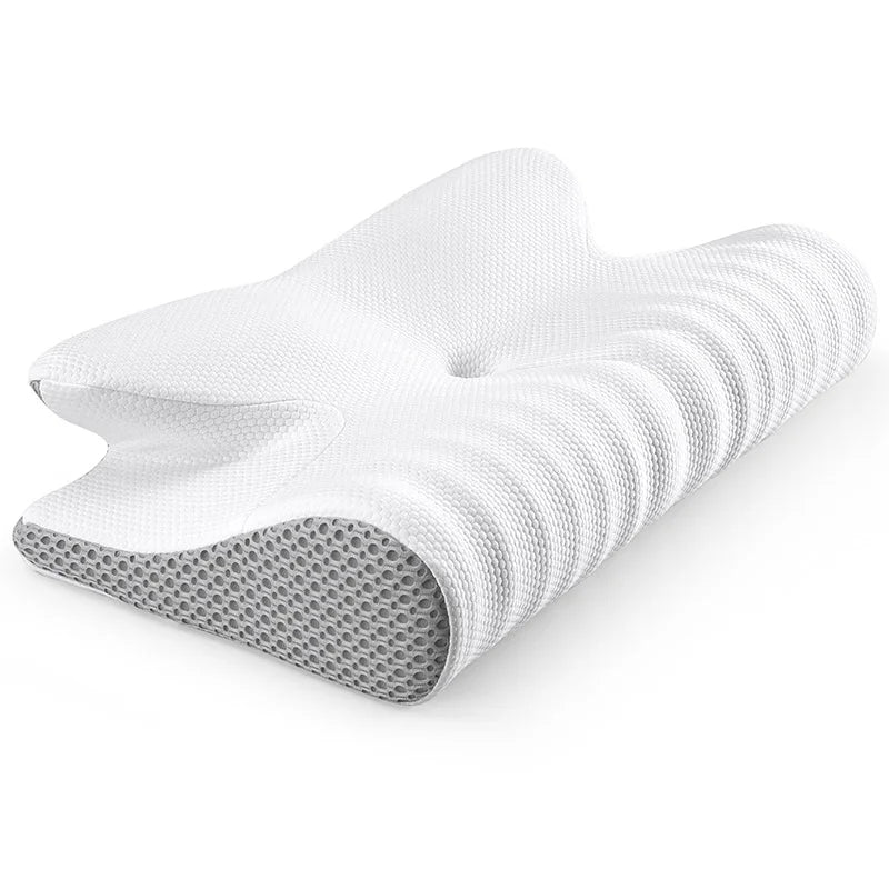Memory Foam Pillow Bed Orthopedic Rebound Butterfly Shaped for Neck Pain Cervical Neck Stretcher