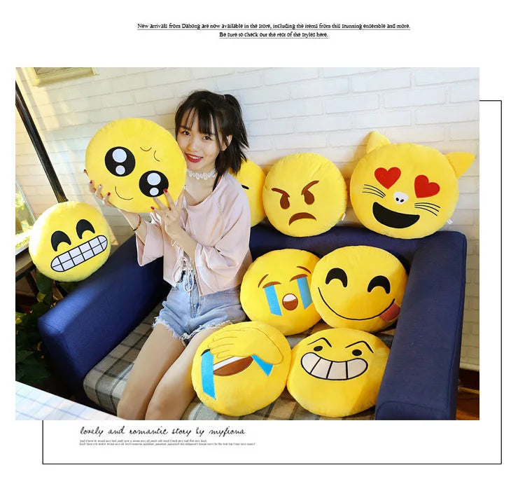 Cute Plush Napping Pillow – Funny Face Emotional Cushion for Kids & Adults-32cm