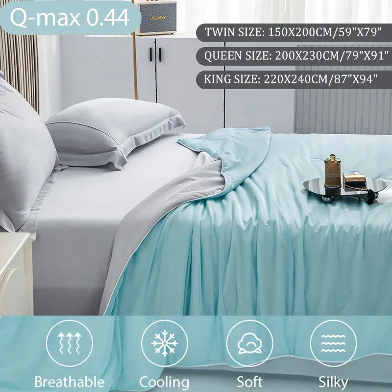 High-Quality Cooling Blanket – Lightweight Summer Comforter with Double-Sided Cooling Fabric