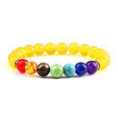 Classic 7 Chakra Energy Bracelet – Natural Volcanic Stone Yoga Meditation Jewelry