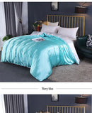 LUXURY SATIN DUVET COVER HIGH DENSITY FABRIC WITH SILKY RAYON FEEL FOR HOME  HOTEL USE FEI ZHI TIAN