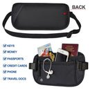 Slim Travel Money Belt with RFID Blocking – Passport Holder for Cash, Credit Cards, and Documents