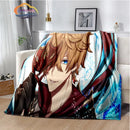 Genshin Impact Flannel Blanket Featuring Tartaglia Zhongli Xiao Kazuha Hutiao Characters