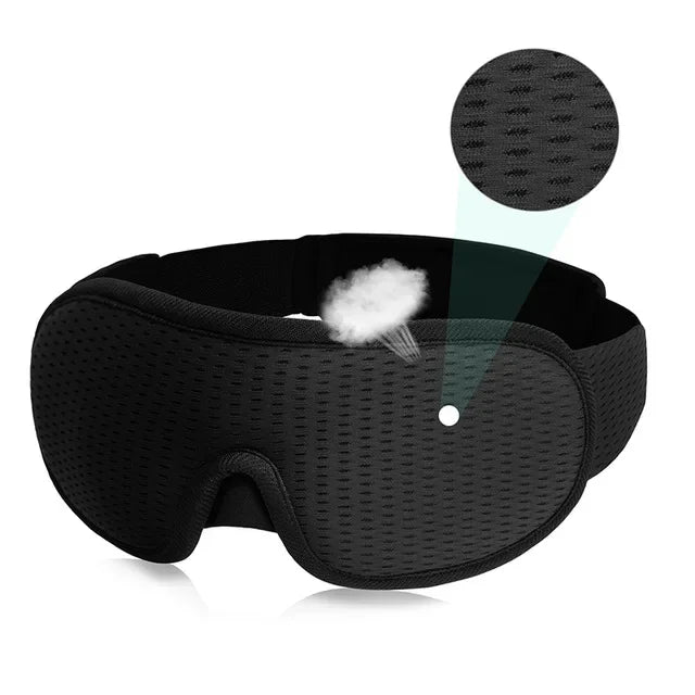 3D Contoured Sleep Mask – Ultra-Soft Padded Eye Cover for Travel & Relaxation