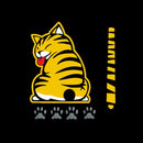 Funny cat car sticker with moving tail for rear windshield reflective wiper decal