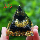 Orgone Pyramid Energy Generator With Amethyst And Peridot For Chakra Healing Meditation Room Decor