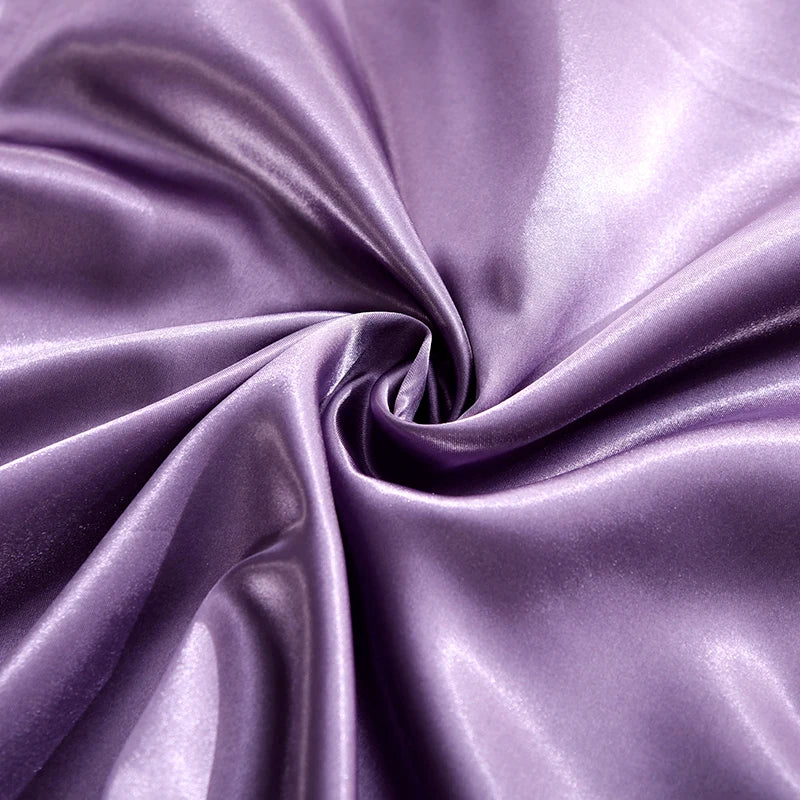 Luxury Satin Duvet Cover – Single & Double Sizes, Solid Color, Ultra-Soft Bedding