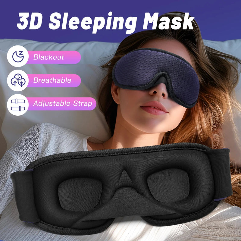 3D Sleep Eye Mask for Sleeping Mask Soft Memory Foam Blindfold Sleeping Aid Eyepatch Mask for Travel