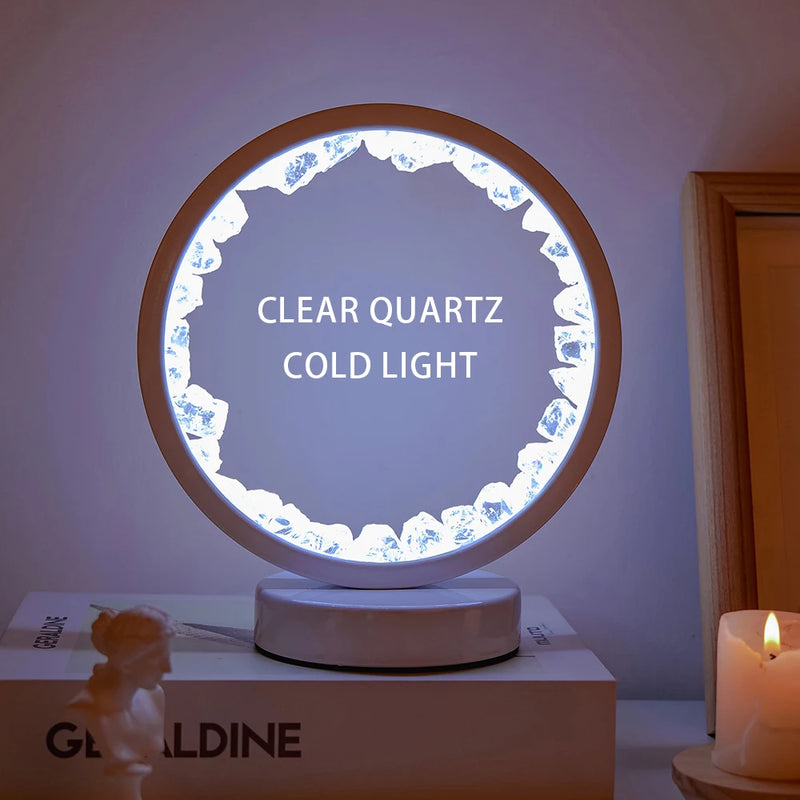 LED Crystal Lamp – Natural Amethyst Healing Stone for Home & Room Decoration