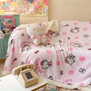Hello Kitty Plush Reversible Fleece Blanket – Double-Layered Cozy Throw