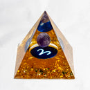 Natural Crystal Energy Pyramid – Peridot & Amethyst Reiki Healing Chakra Decor