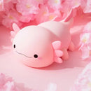 Cute Axolotl Silicone Night Light – Touch-Control Rechargeable Lamp for Kids & Nursery