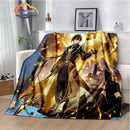 Genshin Impact Flannel Blanket Featuring Tartaglia Zhongli Xiao Kazuha Hutiao Characters