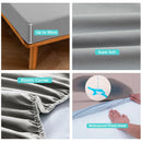 Waterproof Fitted Sheet Mattress Protector – Breathable, Anti-Dust Mite,  Polyester Cotton Bedding