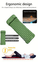 Outdoor Camping Inflatable Sleeping Pad With Built-in Pump And Pillow