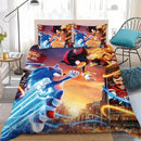 Sonic the Hedgehog cartoon duvet cover and pillowcase bedding set for kids bedroom décor