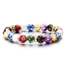 Classic 7 Chakra Energy Bracelet – Natural Volcanic Stone Yoga Meditation Jewelry