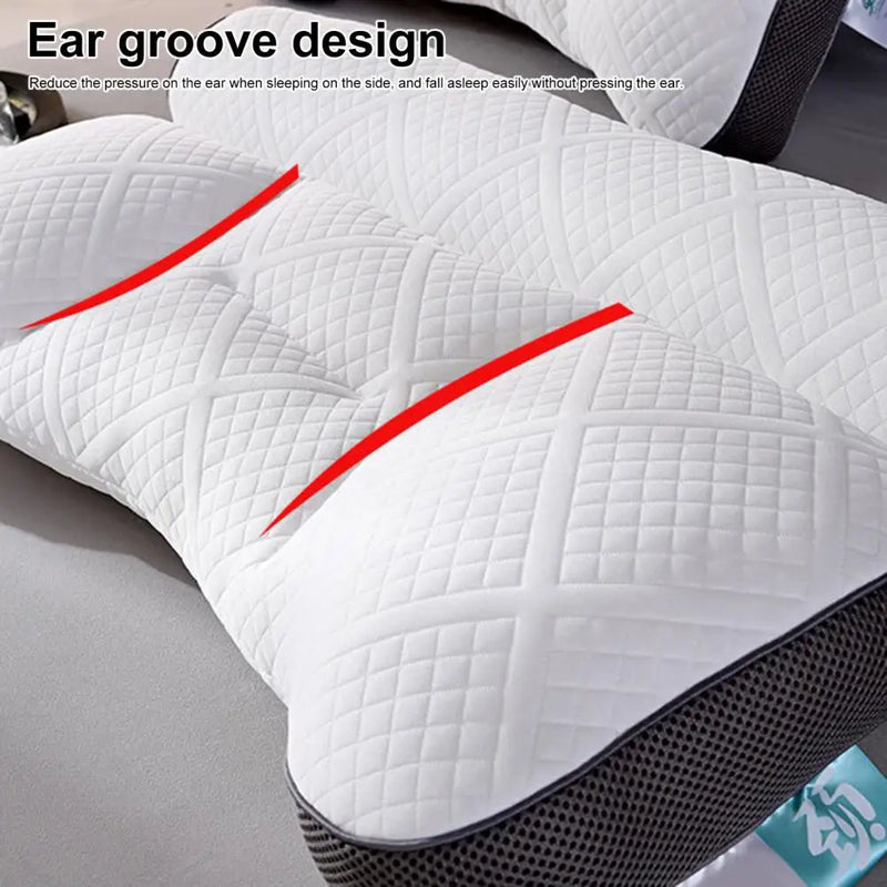 Ergonomic memory foam neck support pillow for side, back and stomach sleepers