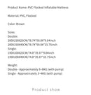 Double Inflatable Air Mattress With Built-in Pump Self-Inflating Camping Bed for Outdoor Indoor Use