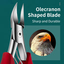 Professional concave stainless steel nail clippers for thick nails and ingrown toenails precision trim