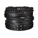 Braided Leather Wrap Bracelet for Men – Vintage Beaded Tribal Wristband with Charms