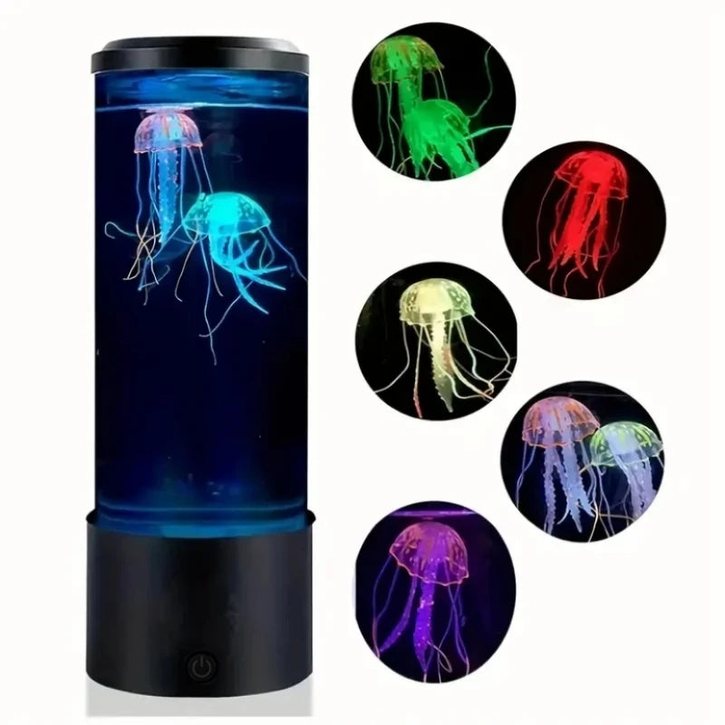 Jellyfish Lava Lamp 7-Color  – Aquarium Night Light for Home, Bedroom, and Desktop Decoration Gift