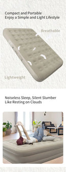 Double Inflatable Air Mattress With Built-in Pump Self-Inflating Camping Bed for Outdoor Indoor Use