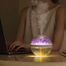 270ML USB Rechargeable Air Humidifier with LED Light and Ultrasonic Mist – Flower Design