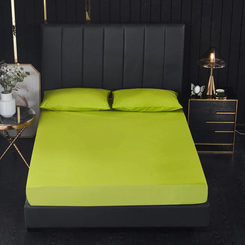 Waterproof Fitted Bed Sheet – Soft, Adjustable Mattress Cover with Elastic Band