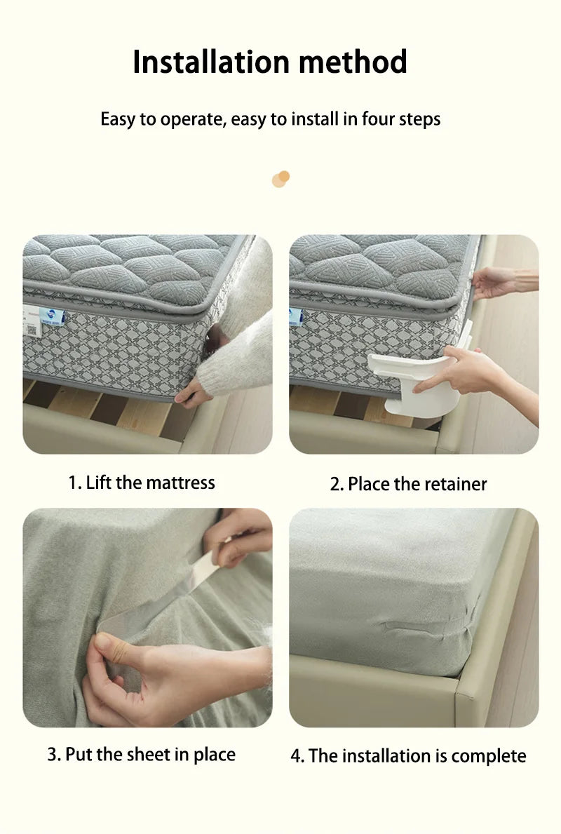 4PCS Bed Sheet Fasteners – Heavy-Duty Corner Clips, Adjustable Sheet Holders, Home Essentials