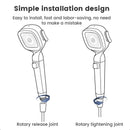 High-Pressure Shower Head – 3 Modes, Water-Saving, One-Key Stop, Adjustable Massage Spray, Handheld